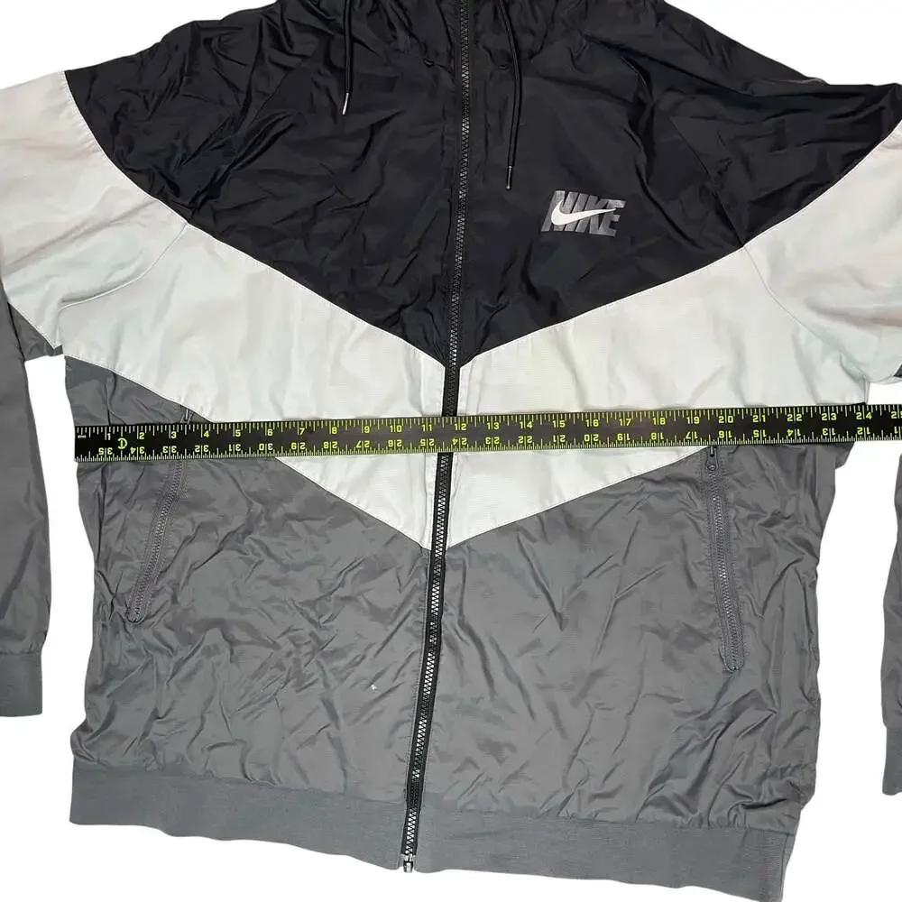 Nike Windrunner Jacket Black Gray White Hooded XL